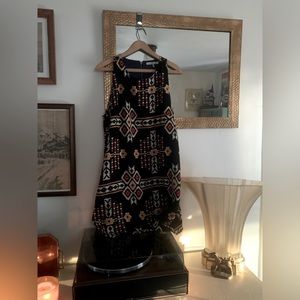 Tribal print zip-up dress